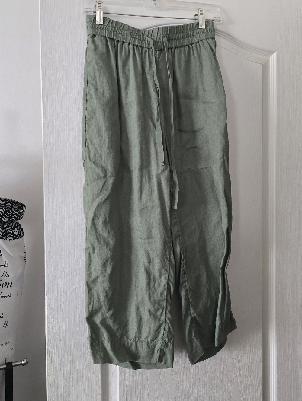 Womens J.Crew Lightweight Elastic Waist Pants - Sage Green